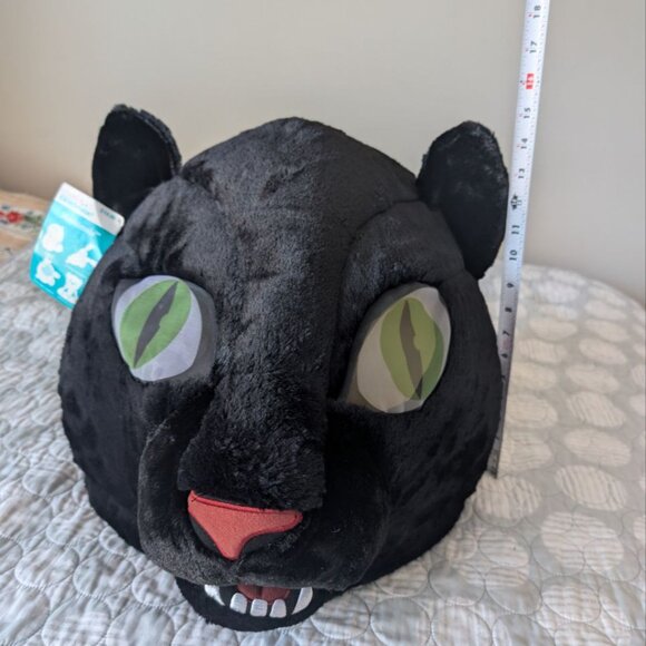 Dan Dee Big Greeter Head Black Cat Panther Halloween Mask Cosplay Furry Head - Picture 13 of 16